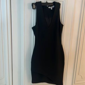 Elizabeth and James black cocktail dress. Bottom detailing